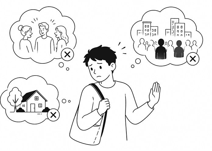 Avoiding people, places, or situations tied to trauma.